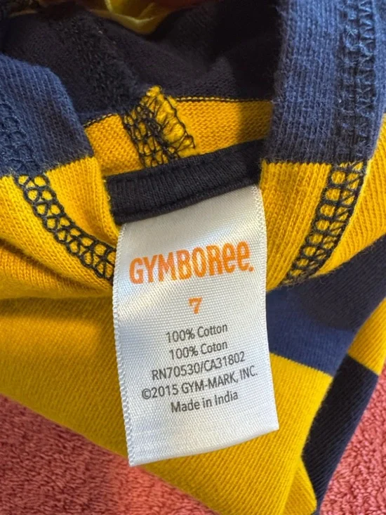 Gymboree Yellow and Black Striped Hooded Henley Long-Sleeve Tee - Picture 11 of 11